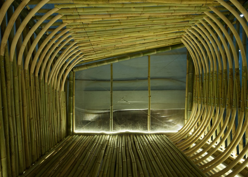 Illustration for article titled These Bamboo Micro-Homes Would Turn Abandoned Buildings Into Villages